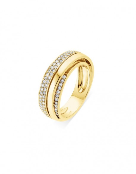 “Carlia” grain-set link ring