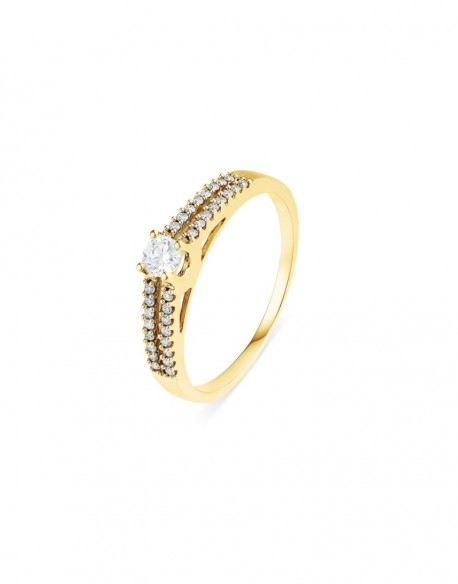 Refined and modern engagement ring "Timsha"
