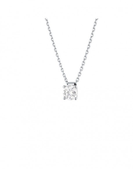 “Carrie” diamond stud solitaire necklace