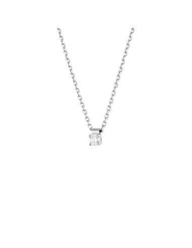 Collier Platine Carrie  0,10  ct - 2,50 gr