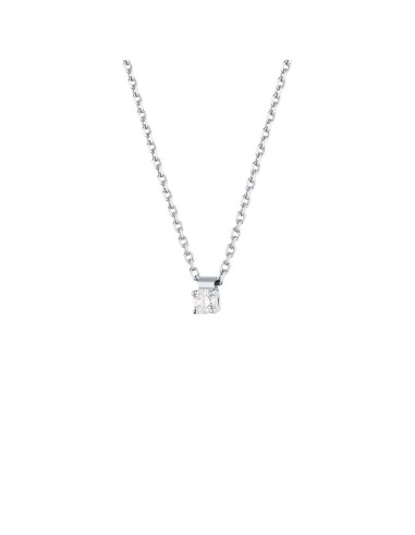 Collana Carrie in platino 0,10 ct - 2,50 gr