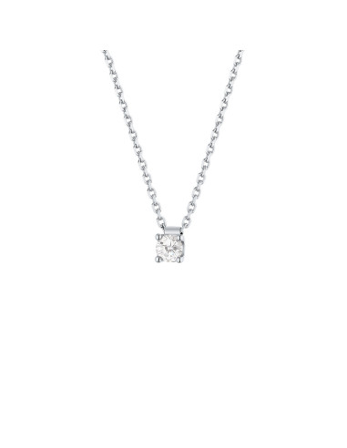 Collier Platine Carrie  0,20 ct - 2,50 gr