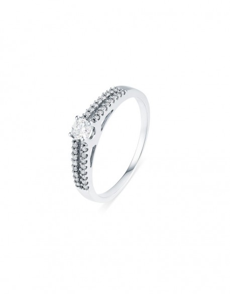Timsha platinum ring 0.29 ct - 2.10 gr