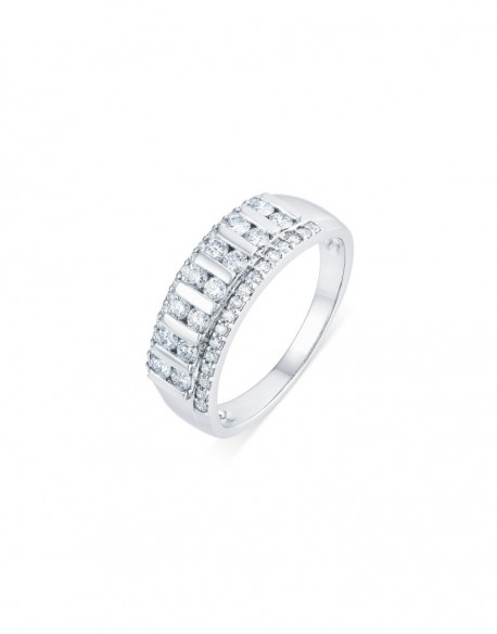 Agafia platinum wedding ring 0.60 ct - 3.80 gr