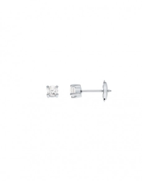 Boucles Platine Ennia  0,40  ct - 1,30 gr