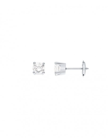 Boucles Platine Ennia  0,80  ct - 1,50 gr