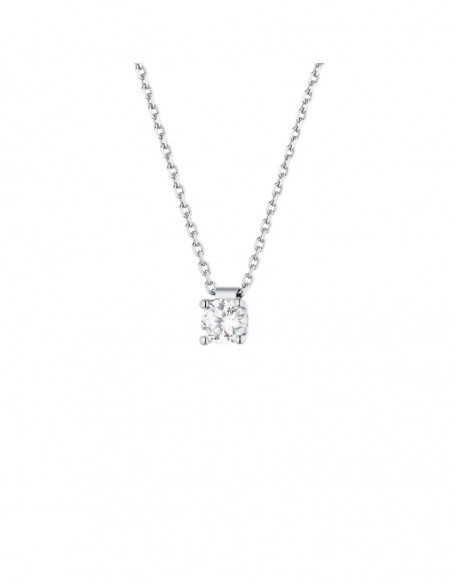 Collier Platine Carrie  0,40  ct - 2,70 gr