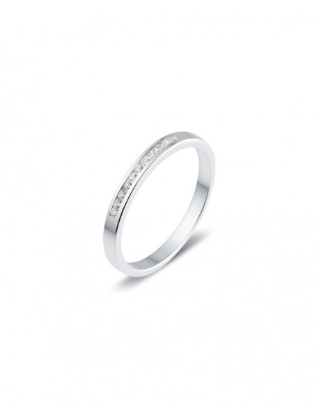 Guelia Platinum Wedding Ring 0.10 ct - 2.00 gr