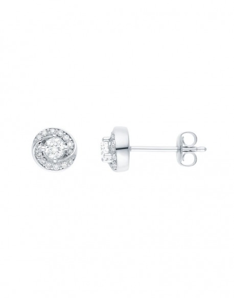 Boucles platine alsh 0,29 ct - 2,14 gr