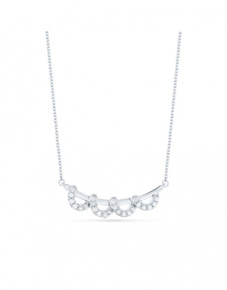 Collier Platine Cadiz  0.12 ct - 2,08 gr