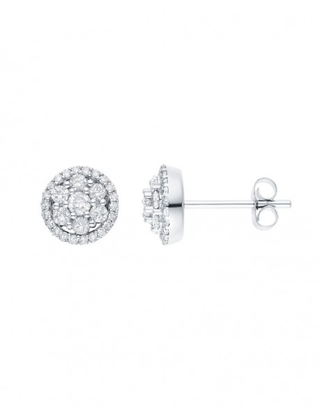 Boucles Platine Cisca 0,55 ct - 2,87 gr