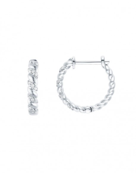 Boucles Platine Aglaia 0.05 ct - 2,30 gr