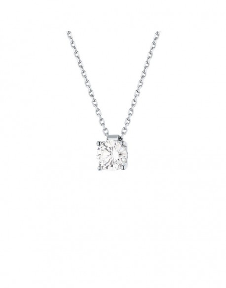 Collier Platine Carrie  1,00  ct - 3,20 gr