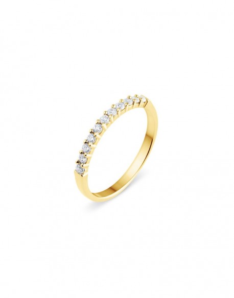 "Kanna" semi-stone wedding ring
