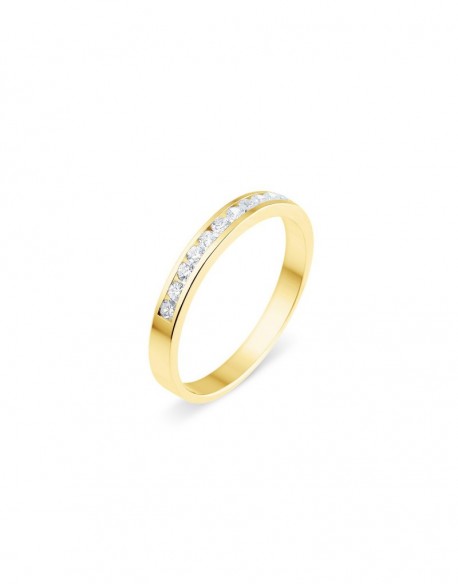 "Guelia" semi-stone wedding ring