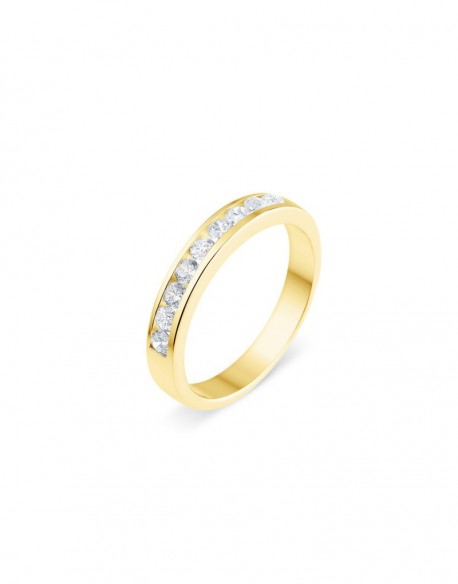 "Guelia" semi-stone wedding ring
