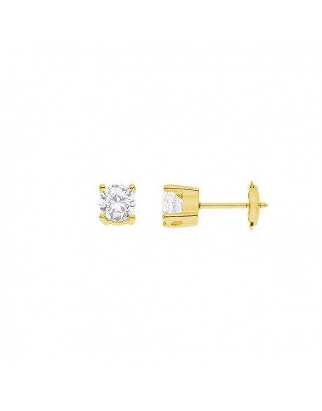 “Ennia” diamond stud earrings mounted on four prongs 2.00 carats