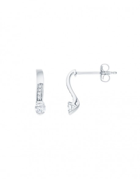 “Saga” grain-set diamond earrings