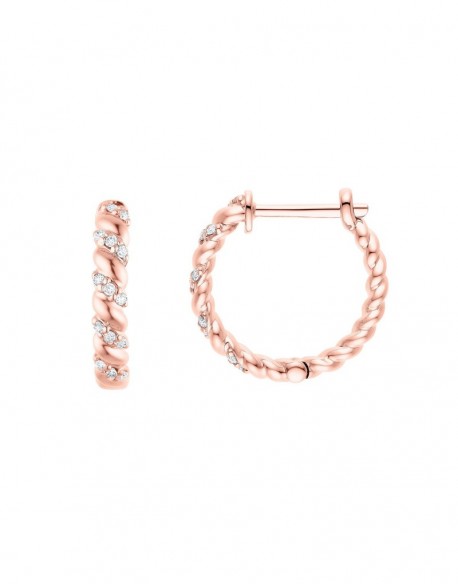 “Aglaia” twisted hoop earrings