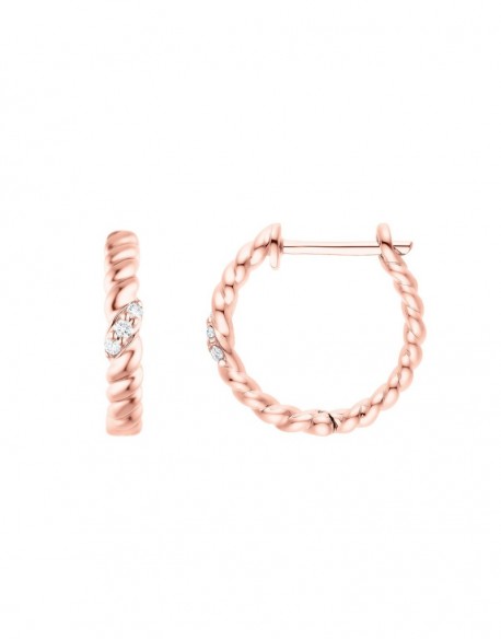 “Aglaia” twisted hoop earrings