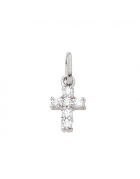 Pendentif croix "Tamara", diamants sertis sur griffes 0,20 carat