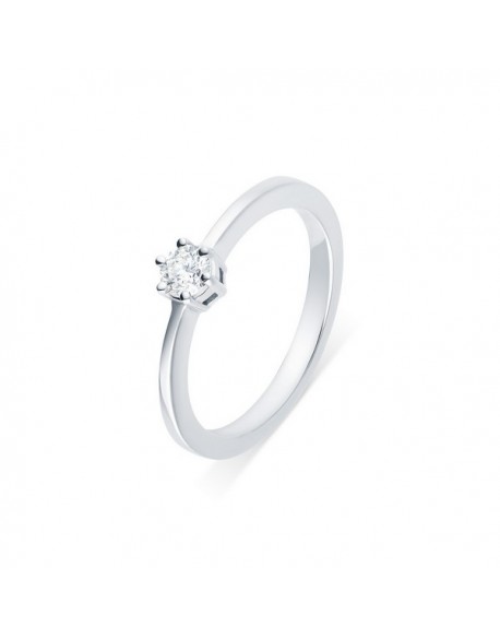 Solitaire classique "Viktorina", diamant serti sur six griffes 0,20 carat