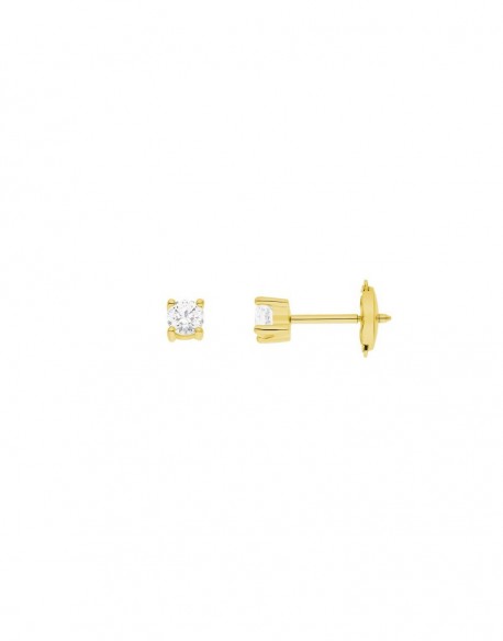 “Aleksandra” diamond stud earrings mounted on four claws